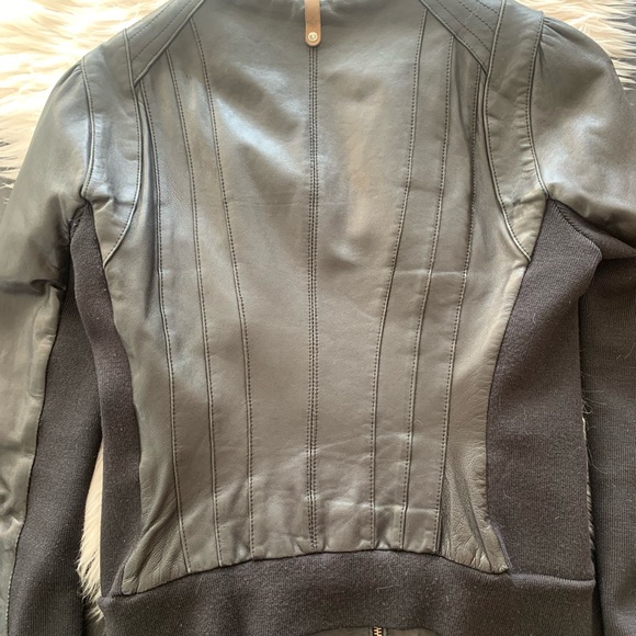 Mackage black leather jacket - Picture 3 of 9